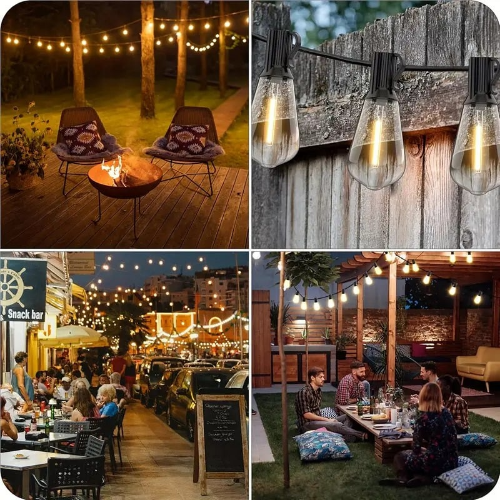 Luces de cadena LED de 10 metros con bombillas.