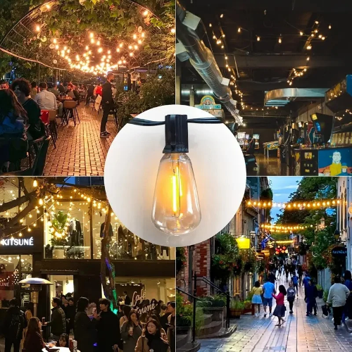 Luces de cadena LED de 10 metros con bombillas.
