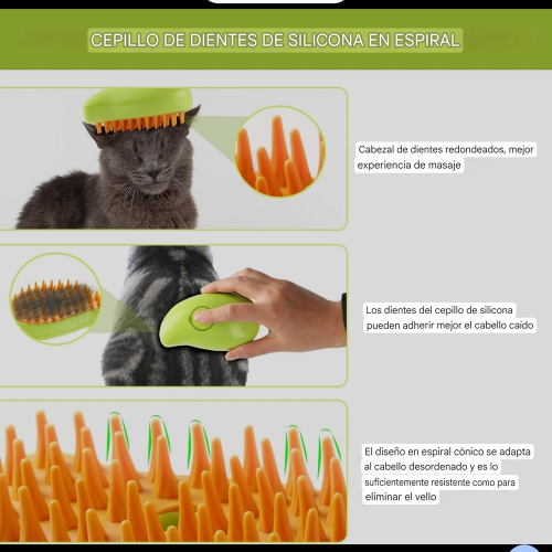 Peine a vapor de mascotas