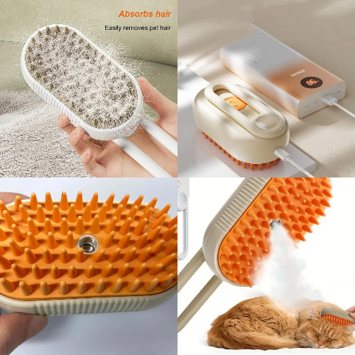 Cepillo Eléctrico de Vapor para Mascotas