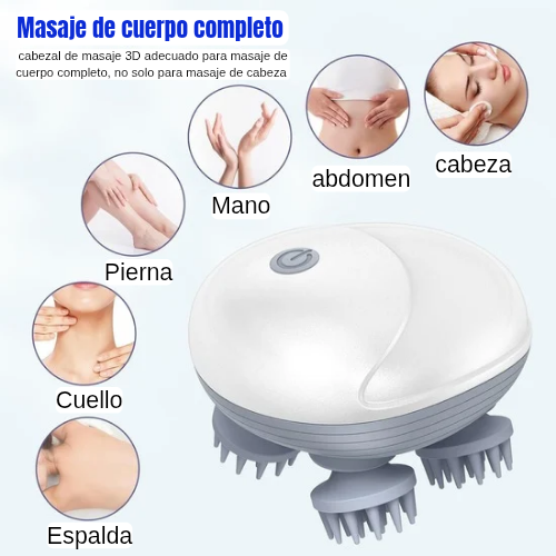 Masajeador de cabeza eléctrico recargable