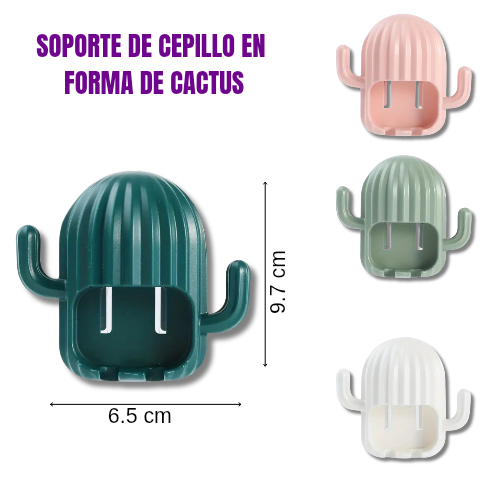 Porta cepillo en forma de cactus