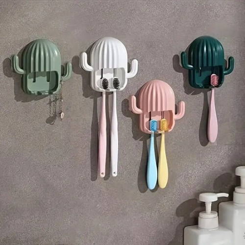 Porta cepillo en forma de cactus