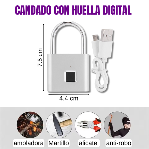 Candado con huella digital