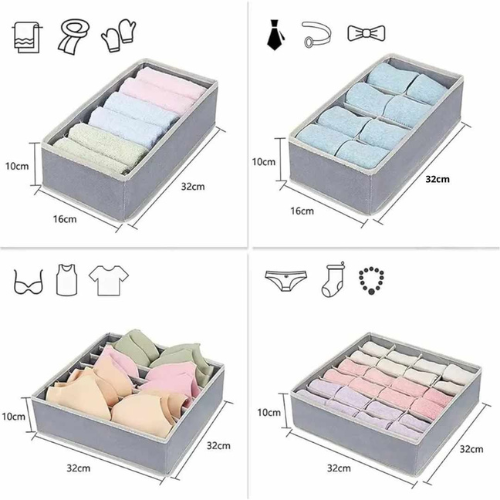 Set de 4 piezas organizador de ropa interior