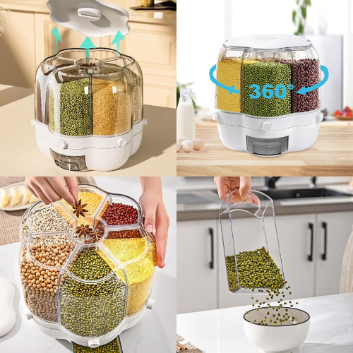 Dispensador de granos giratorios 360°
