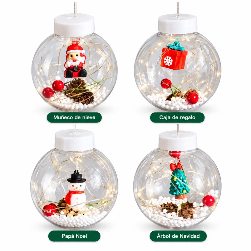 Esferas navideñas con luz led