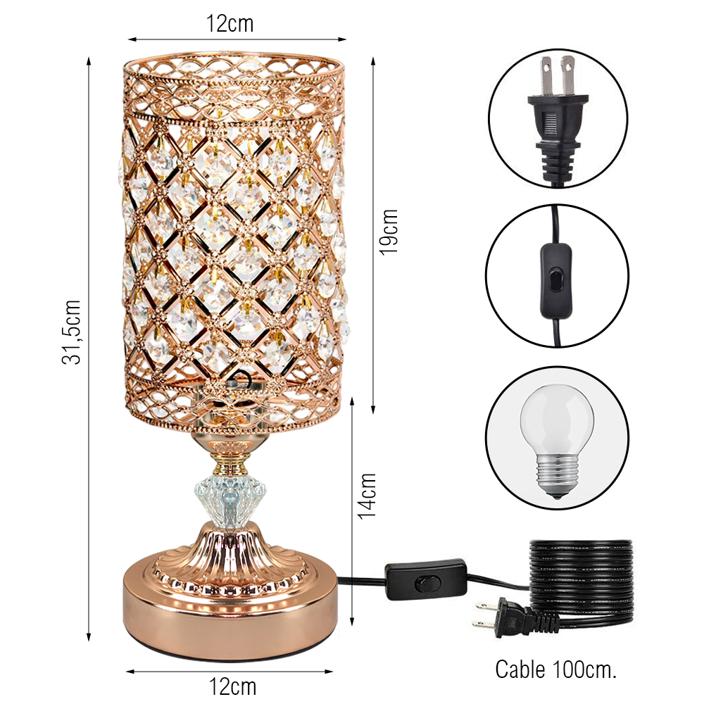 LÁMPARA DE VELADOR VINTAGE