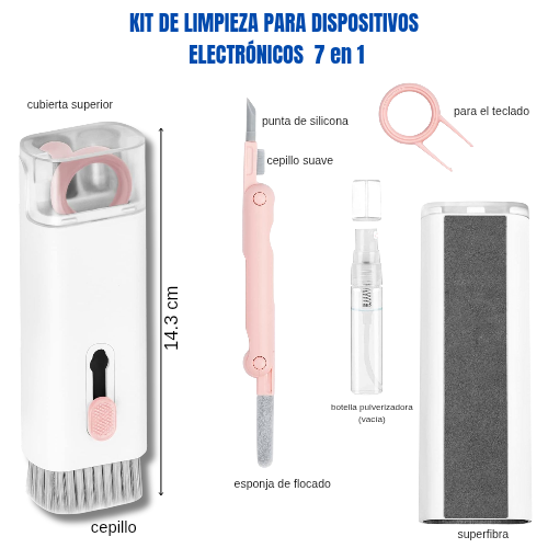 Kit de limpieza de dispositivo electrónicos