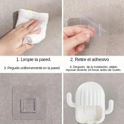 Porta cepillo en forma de cactus
