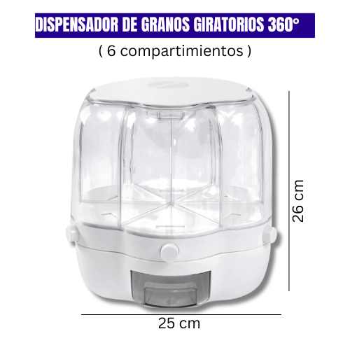 Dispensador de granos giratorios 360°