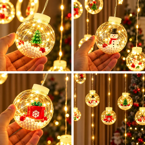 Esferas navideñas con luz led