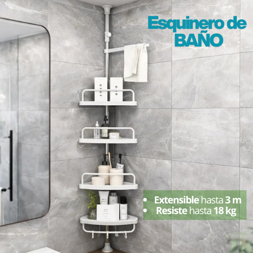 Esquinero de baño ajustable