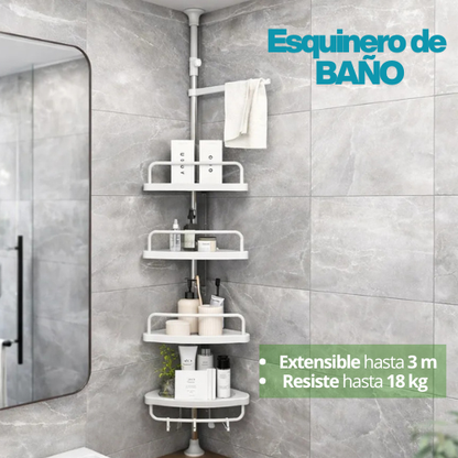 Esquinero de baño ajustable