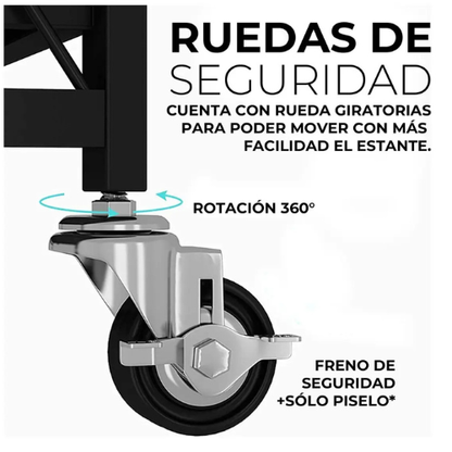 Estante metálico plegable (3 Niveles)