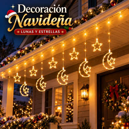 Cortina de luces navideñas