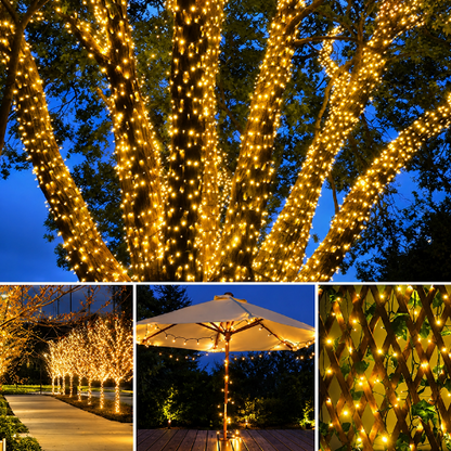 Luces navideñas con panel solar