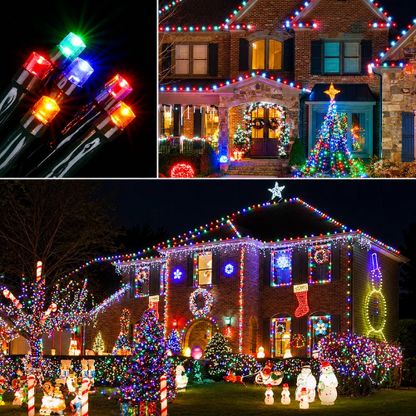 Luces navideñas con panel solar