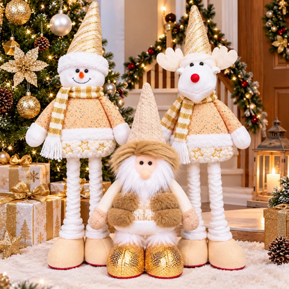 Muñecos patilargas navideños