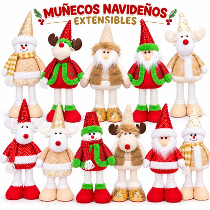 Muñecos patilargas navideños
