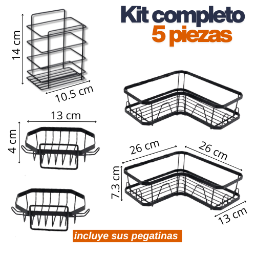 Organizador de baño (5 piezas)