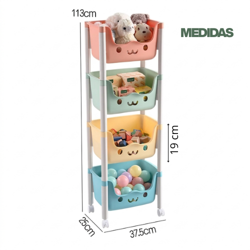 Organizador de juguetes kawai (4 niveles)