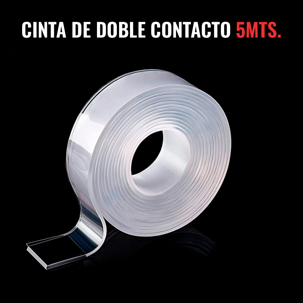 CINTA DE DOBLE CONTACTO TRANSPARENTE