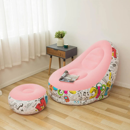 Sofá Inflable con reposapiés