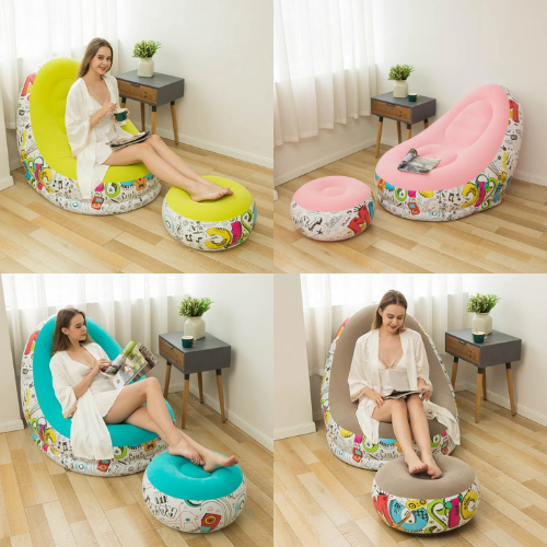 Sofá Inflable con reposapiés