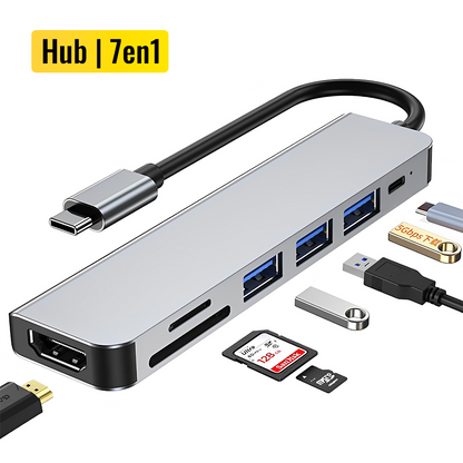 HUB USB Type-C 7en1