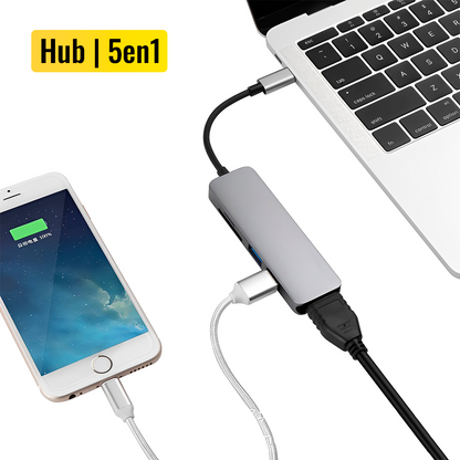 HUB USB Type-C 5en1