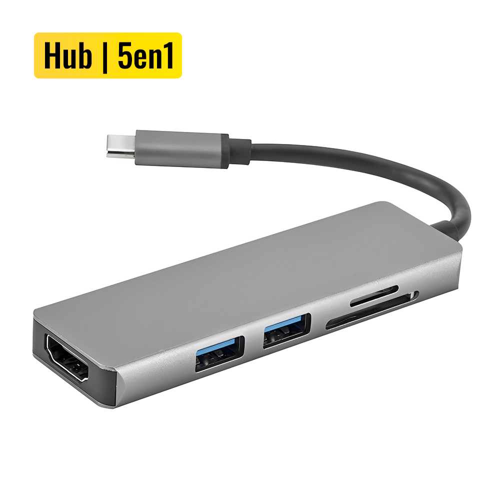 HUB USB Type-C 5en1