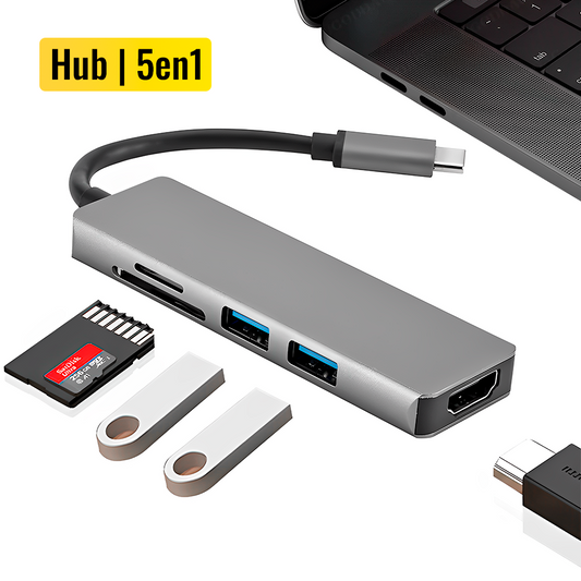 HUB USB Type-C 5en1